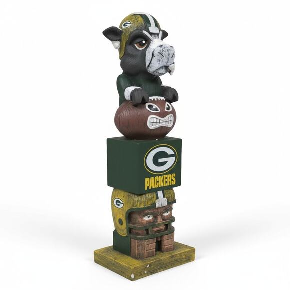 New NFL 16 inch Team Tiki Totem Green Bay Packers - Picture 1 of 5